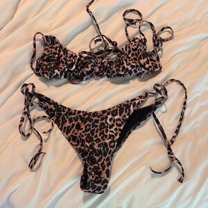 Leopard Print Bikini Set